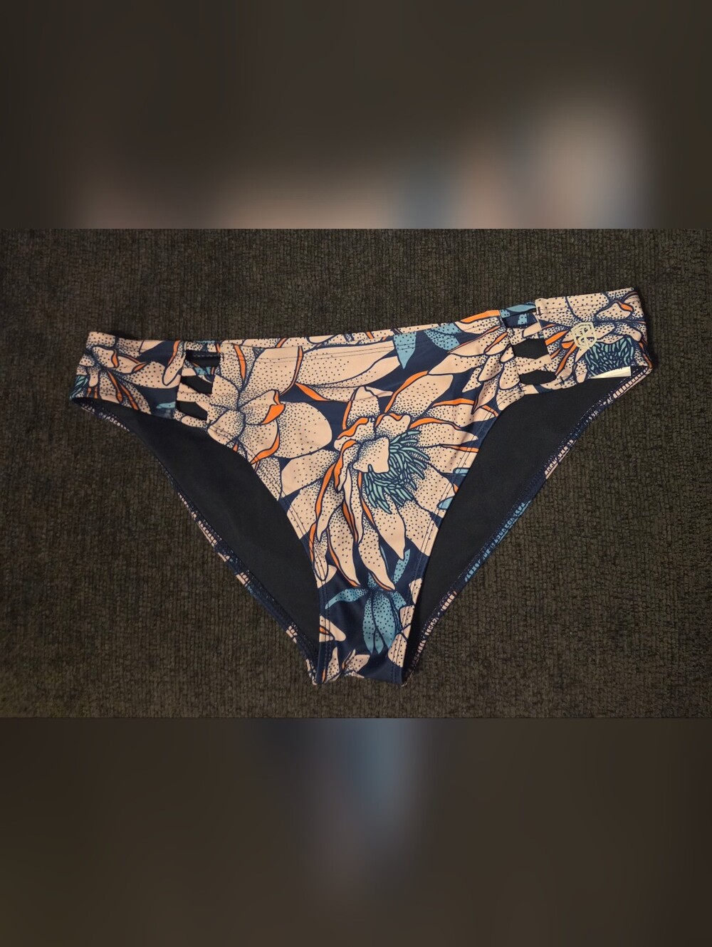 Born Primitive Navy Blue Floral Bikini Bottom. Size L